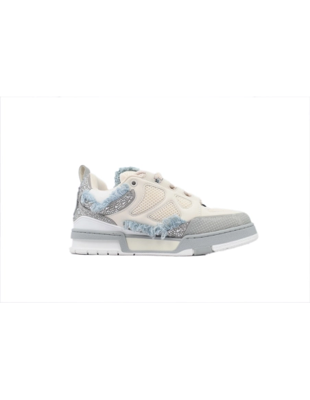 Louis Vuitton LV Skate Sneaker Horse Hair Gray White Diamond