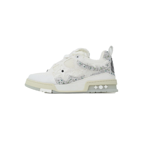 Louis Vuitton LV Skate Sneaker Silver White Diamond