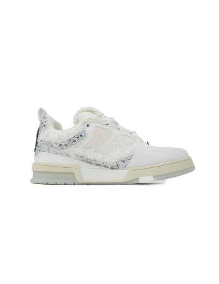 Louis Vuitton LV Skate Sneaker Silver White Diamond