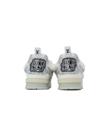 Louis Vuitton LV Skate Sneaker Silver White Diamond