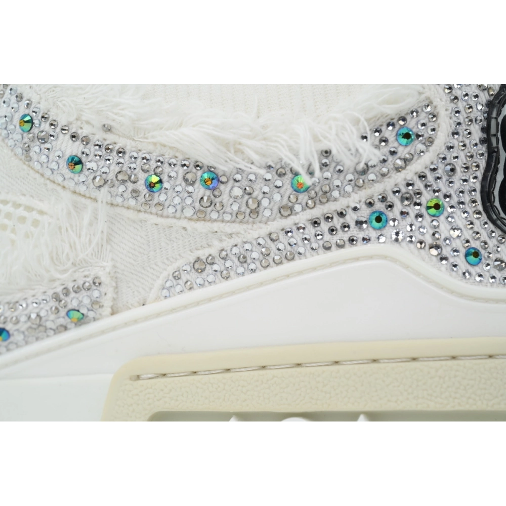 Louis Vuitton LV Skate Sneaker Silver White Diamond