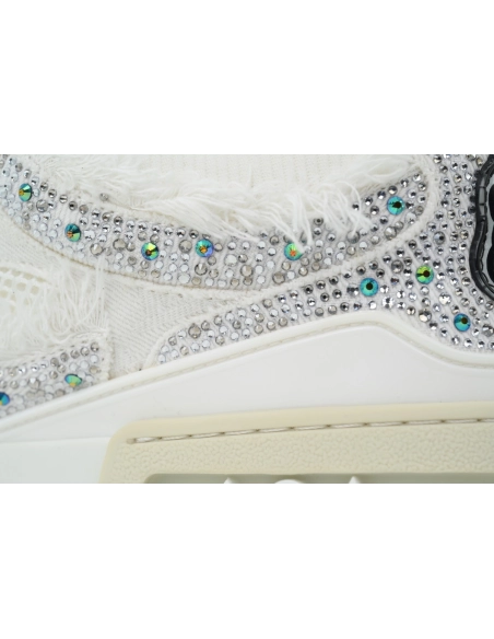 Louis Vuitton LV Skate Sneaker Silver White Diamond