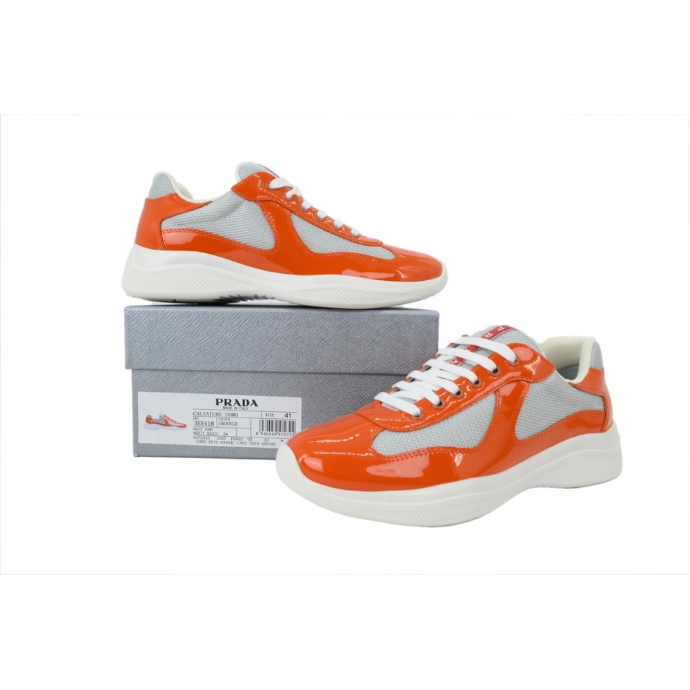 Prada Americas Cup Patent Orange
