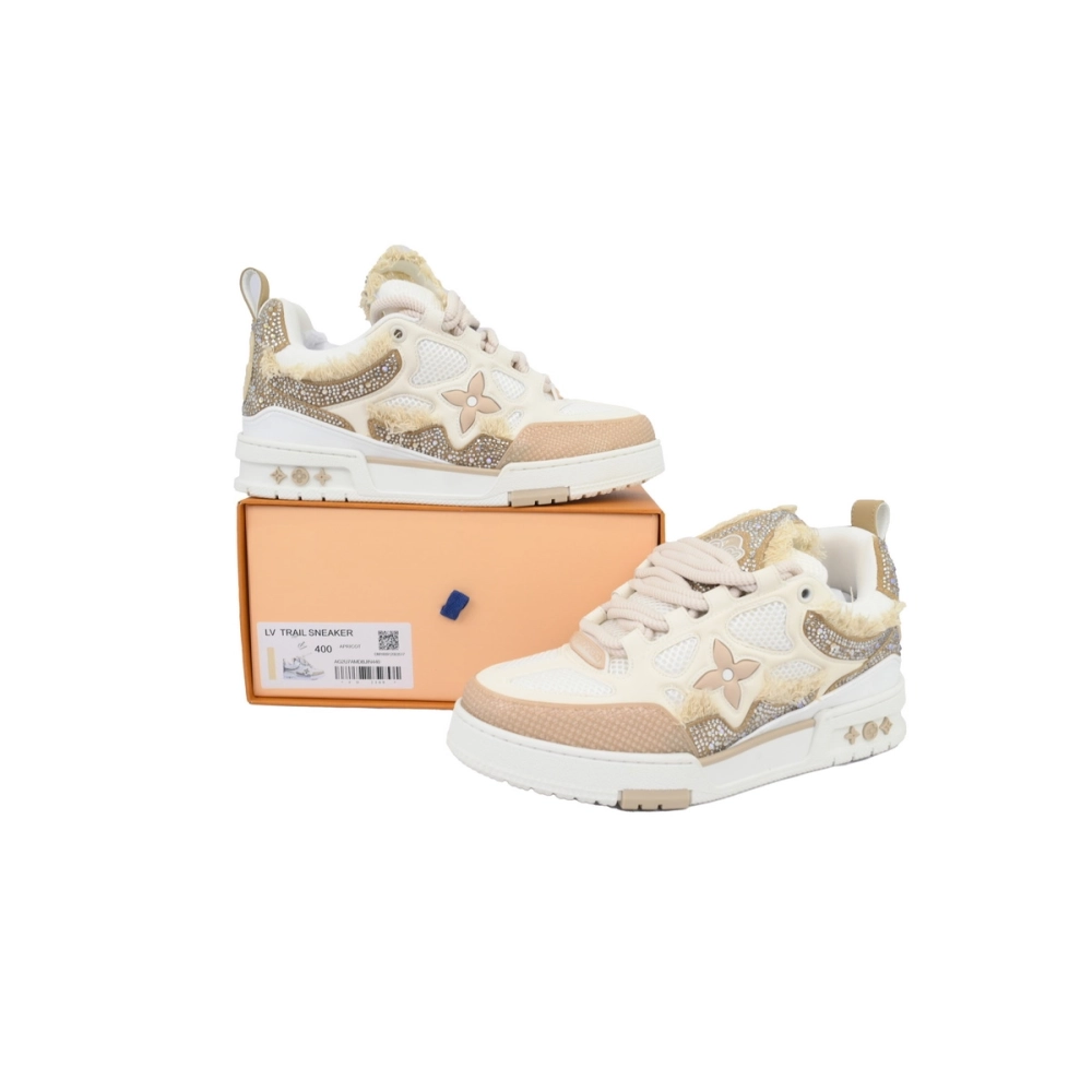 Louis Vuitton LV Skate Sneaker Horse Hair Apricot Diamond