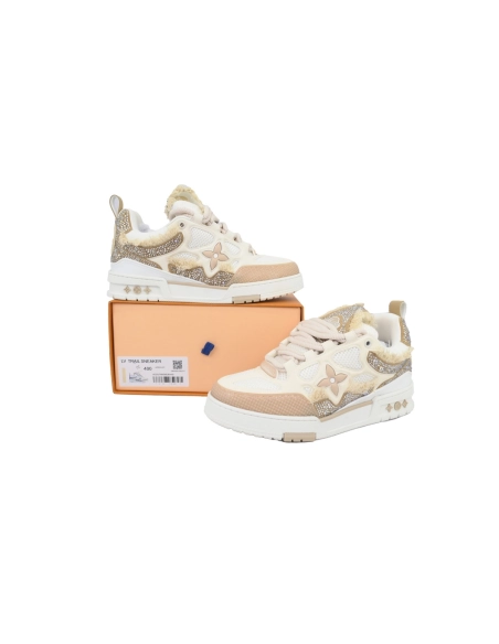 Louis Vuitton LV Skate Sneaker Horse Hair Apricot Diamond
