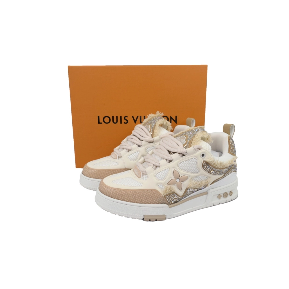 Louis Vuitton LV Skate Sneaker Horse Hair Apricot Diamond