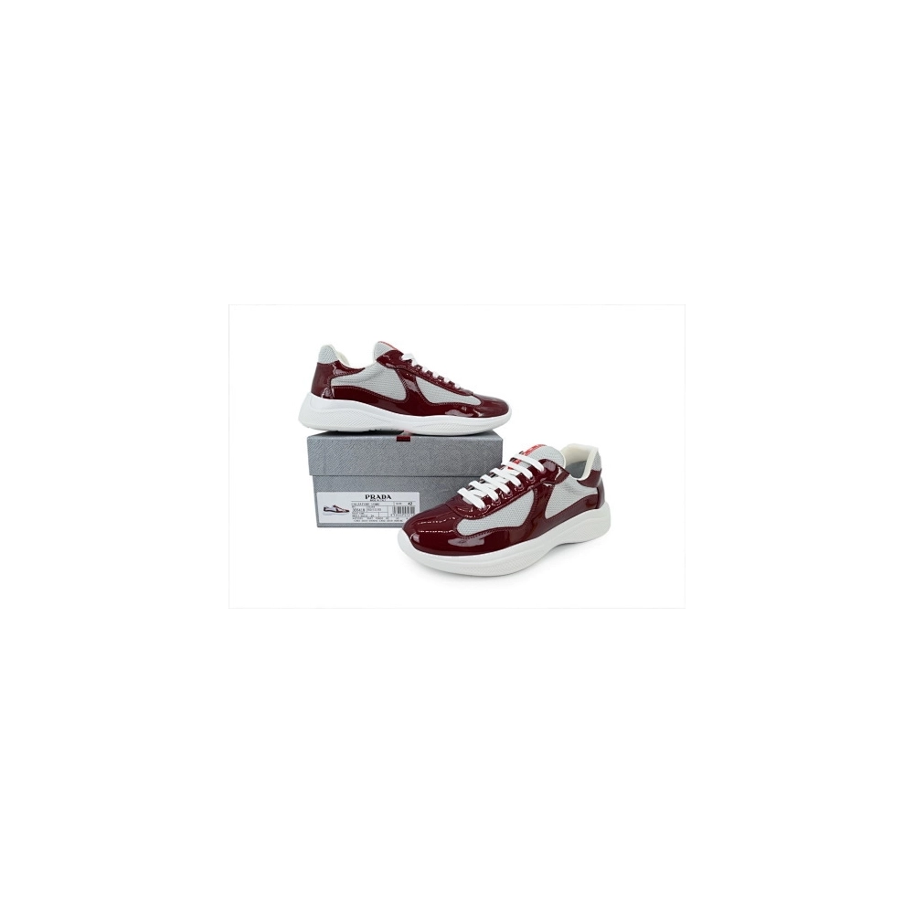 Prada Americas Cup Patent Wine Red