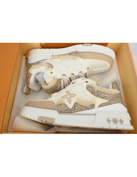 Louis Vuitton LV Skate Sneaker Horse Hair Apricot Diamond