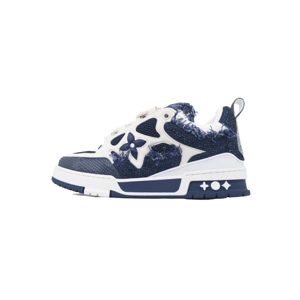 Louis Vuitton LV Skate Sneaker Horse Hair Blue Diamond