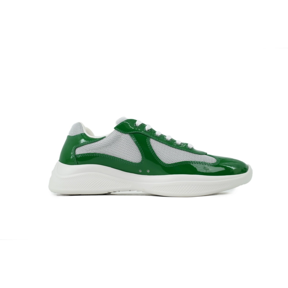 Prada Americas Cup Sneakers Patent Leather Green