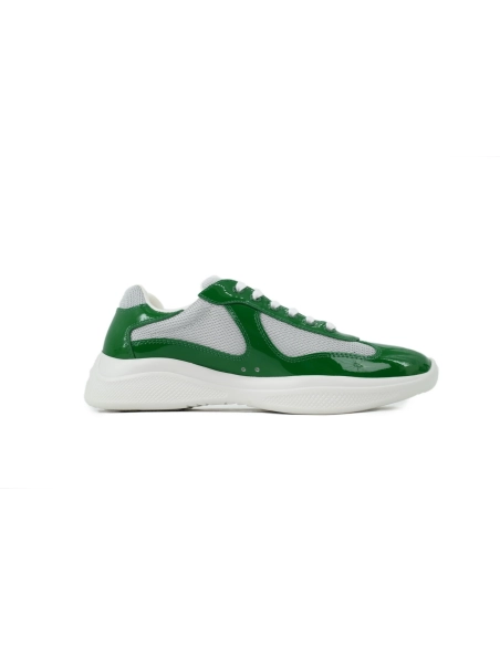 Prada Americas Cup Sneakers Patent Leather Green