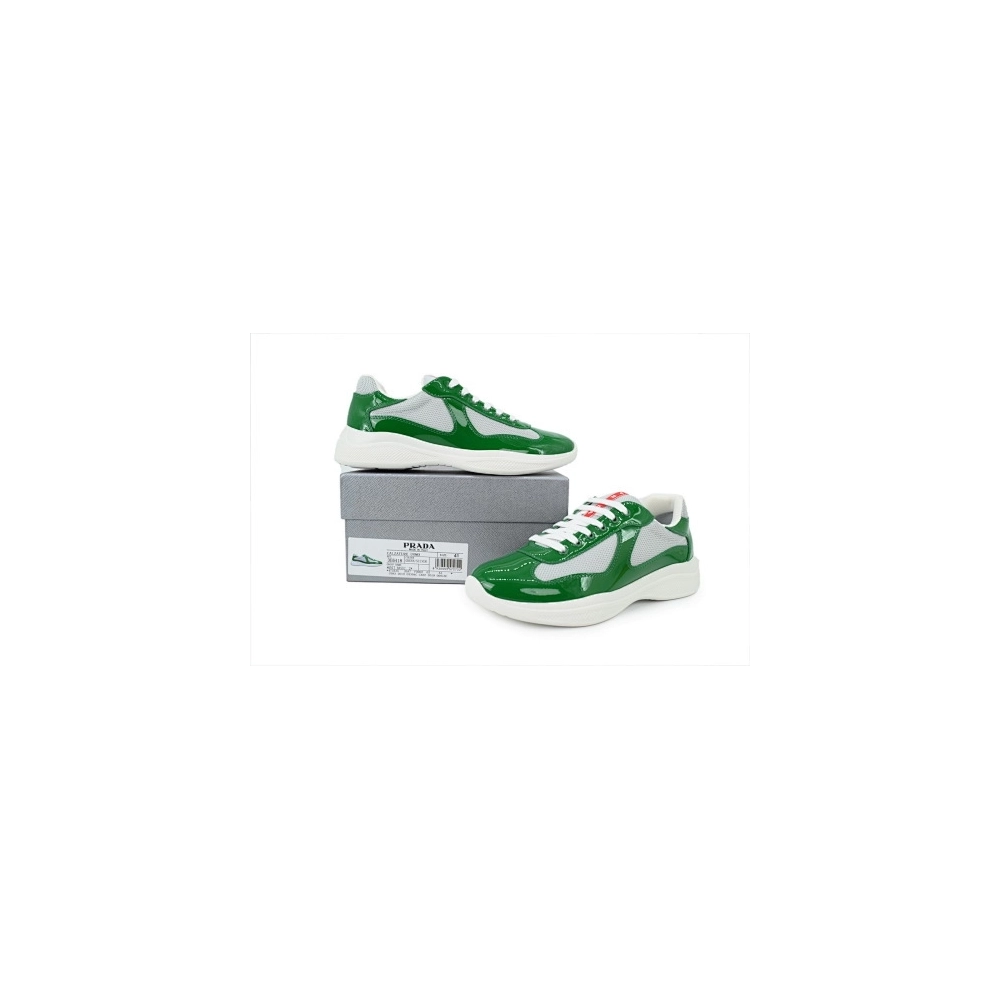 Prada Americas Cup Sneakers Patent Leather Green