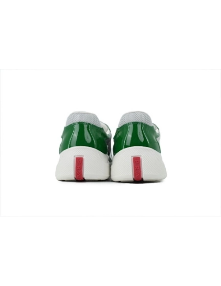 Prada Americas Cup Sneakers Patent Leather Green
