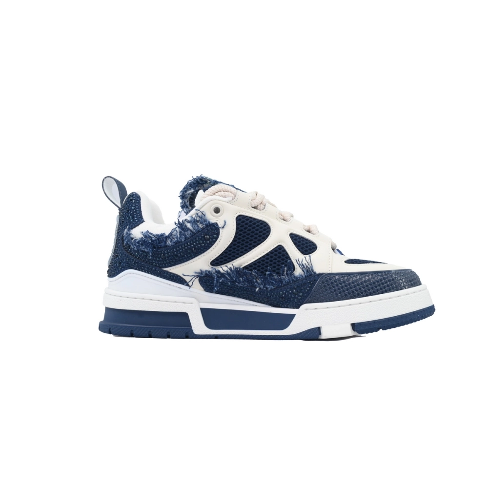 Louis Vuitton LV Skate Sneaker Horse Hair Blue Diamond