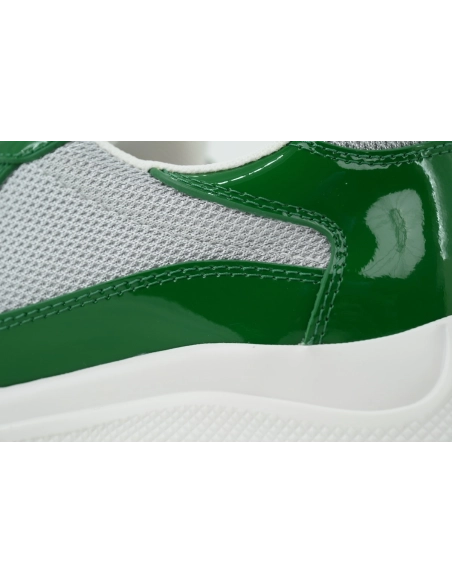 Prada Americas Cup Sneakers Patent Leather Green