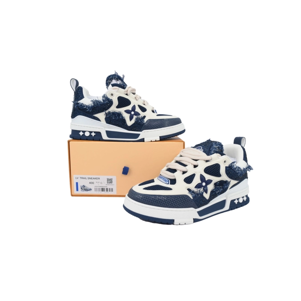 Louis Vuitton LV Skate Sneaker Horse Hair Blue Diamond