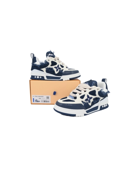 Louis Vuitton LV Skate Sneaker Horse Hair Blue Diamond