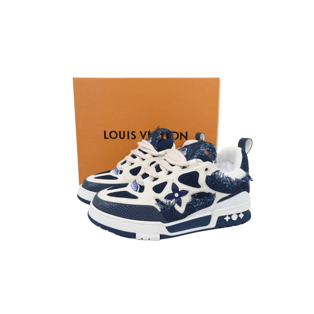 Louis Vuitton LV Skate Sneaker Horse Hair Blue Diamond
