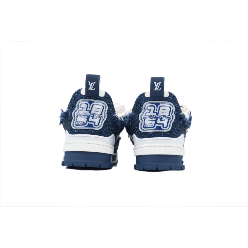 Louis Vuitton LV Skate Sneaker Horse Hair Blue Diamond