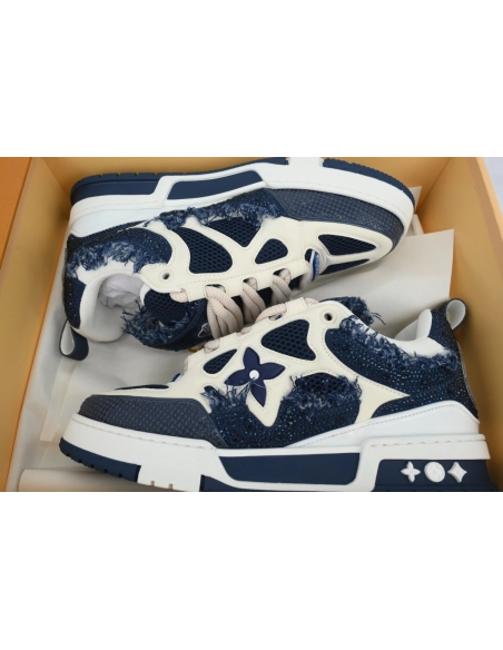 Louis Vuitton LV Skate Sneaker Horse Hair Blue Diamond