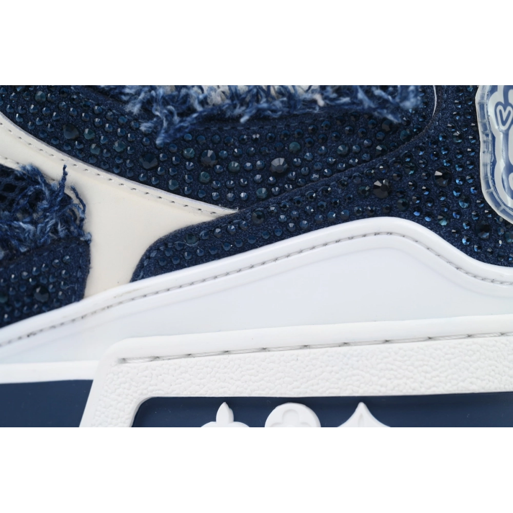 Louis Vuitton LV Skate Sneaker Horse Hair Blue Diamond