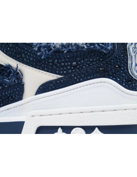 Louis Vuitton LV Skate Sneaker Horse Hair Blue Diamond