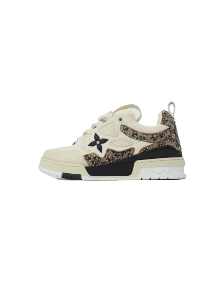 Louis Vuitton LV Skate Sneaker White Coffee Diamond