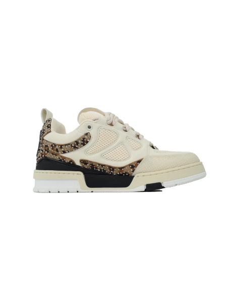 Louis Vuitton LV Skate Sneaker White Coffee Diamond