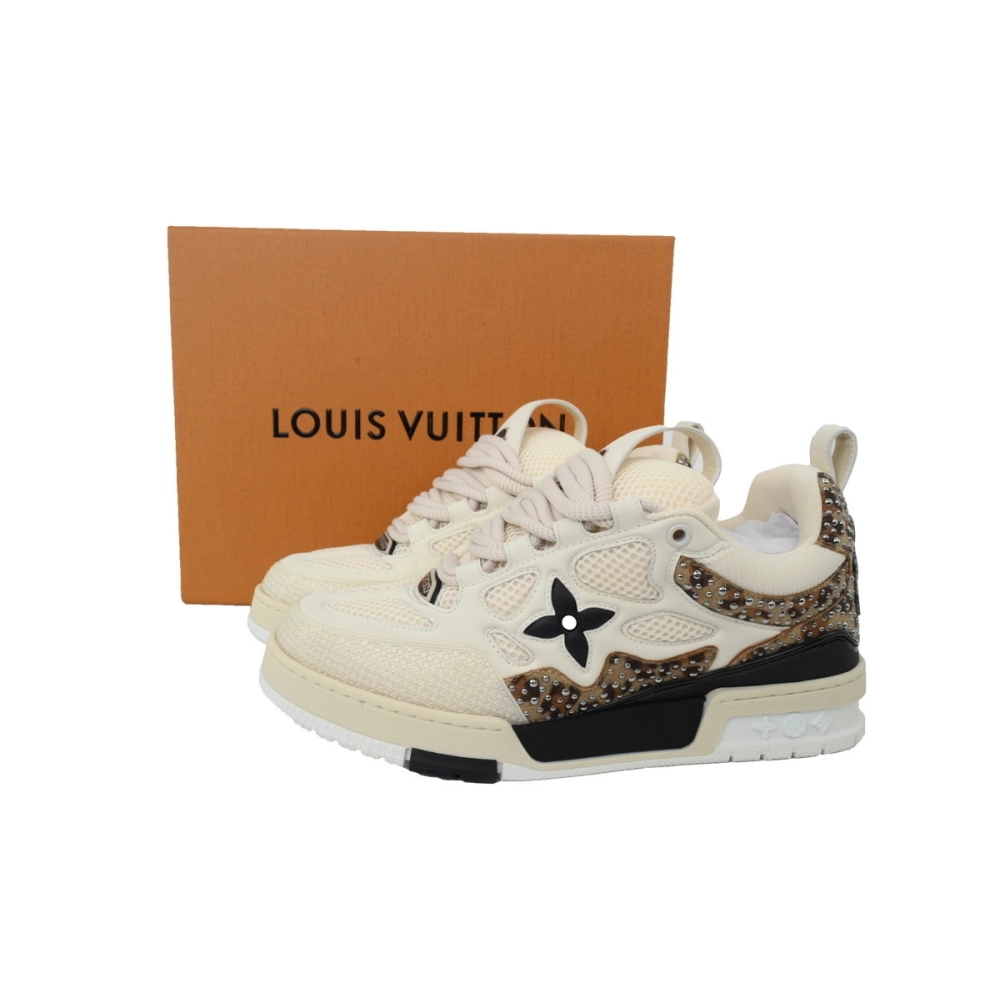 Louis Vuitton LV Skate Sneaker White Coffee Diamond