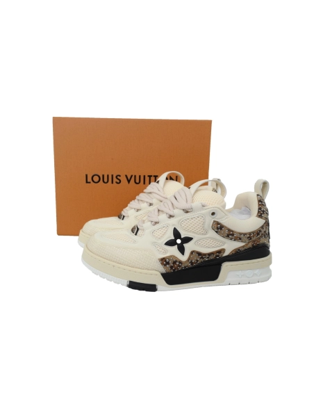 Louis Vuitton LV Skate Sneaker White Coffee Diamond