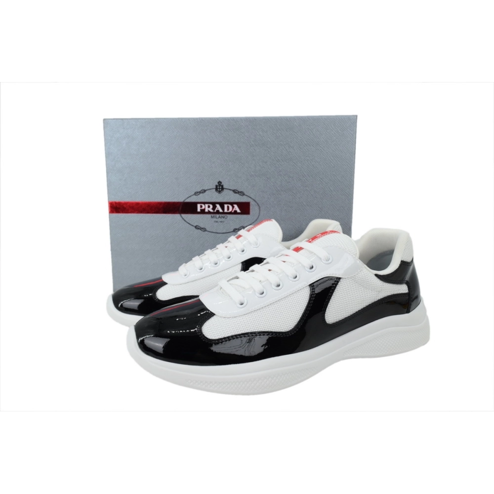 Prada Americas Cup Patent Black and White