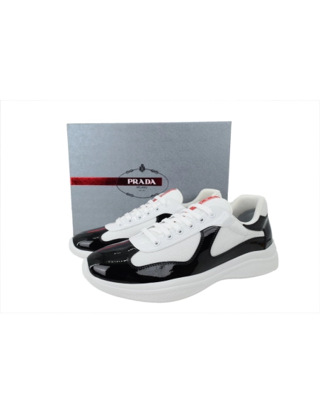 Prada Americas Cup Patent Black and White