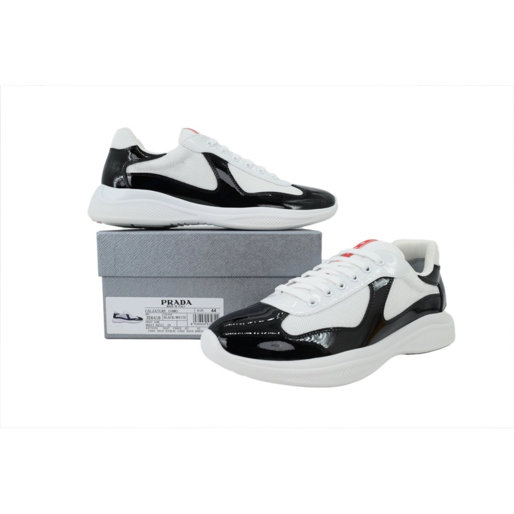 Prada Americas Cup Patent Black and White