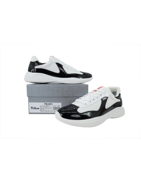 Prada Americas Cup Patent Black and White