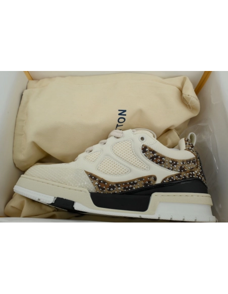 Louis Vuitton LV Skate Sneaker White Coffee Diamond
