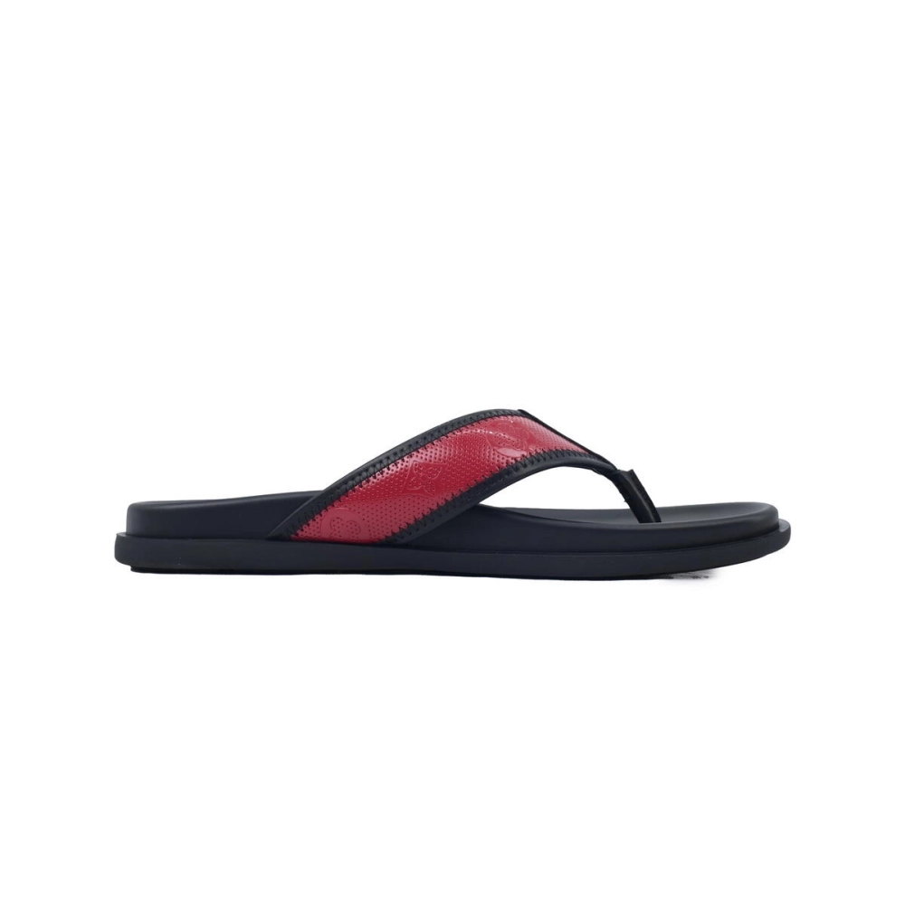 Louis Vuitton Flip Flop Sandal Black And Red
