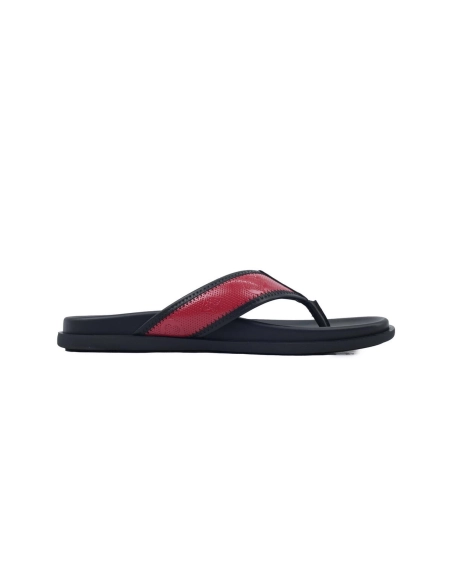 Louis Vuitton Flip Flop Sandal Black And Red