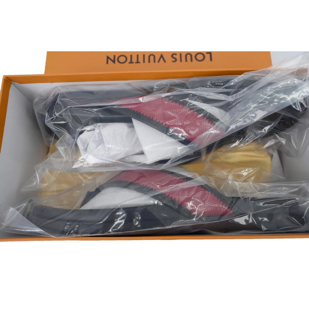 Louis Vuitton Flip Flop Sandal Black And Red