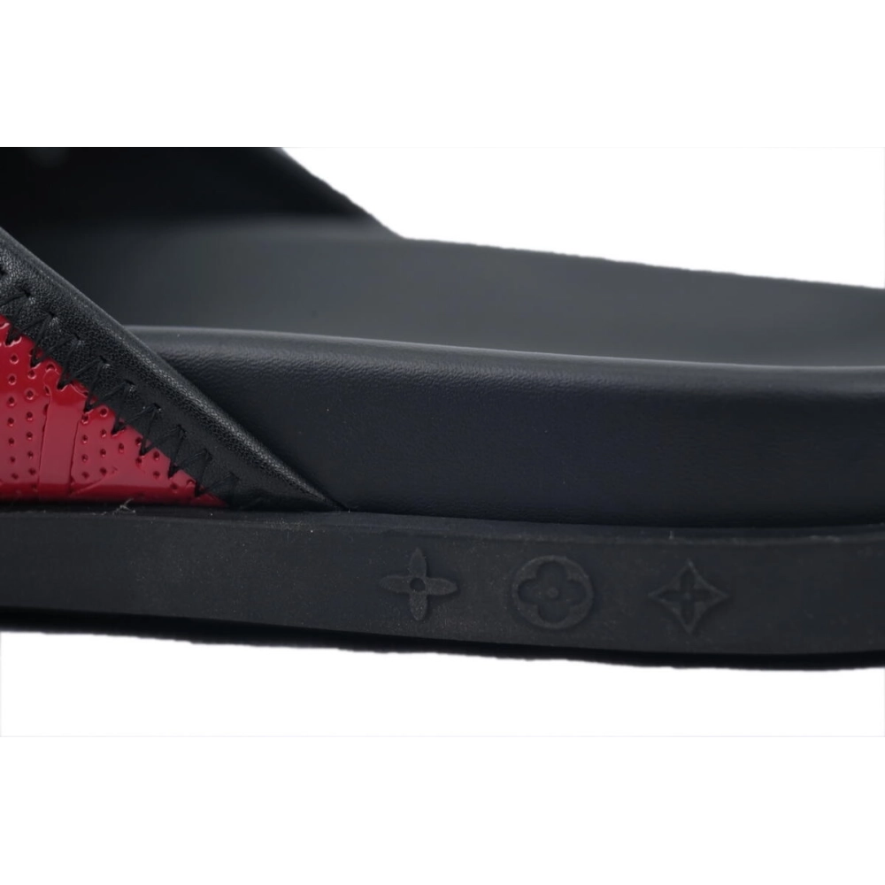 Louis Vuitton Flip Flop Sandal Black And Red