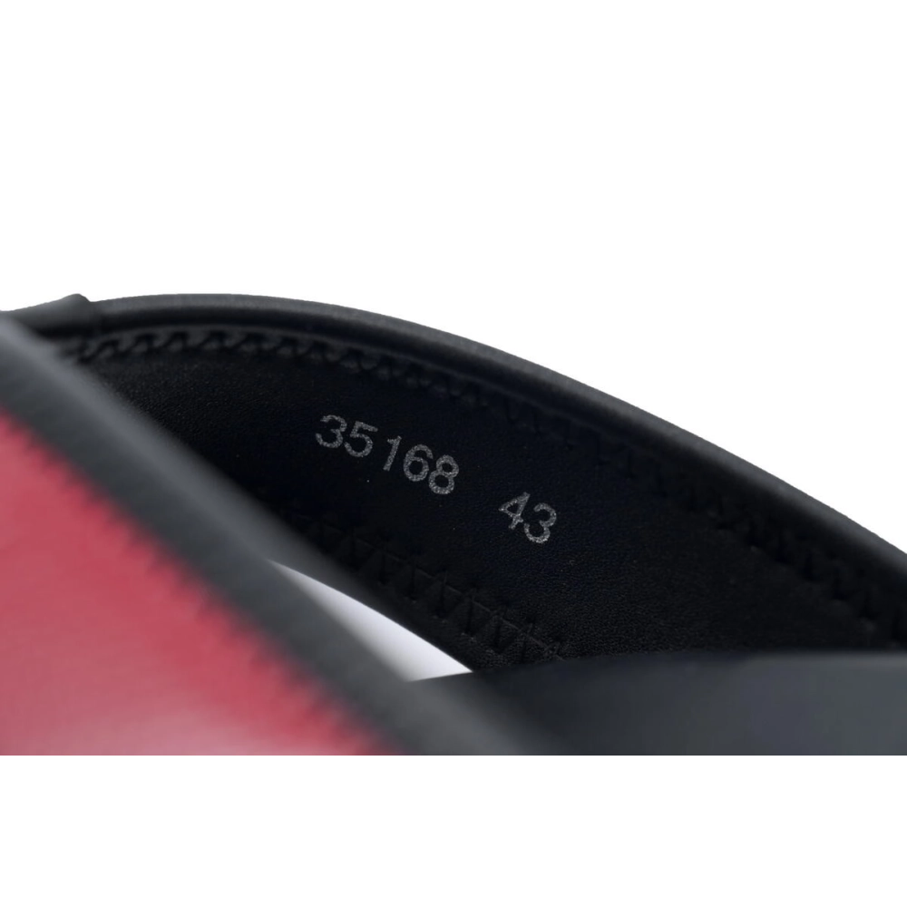 Louis Vuitton Flip Flop Sandal Black And Red