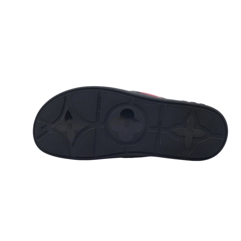 Louis Vuitton Flip Flop Sandal Black And Red