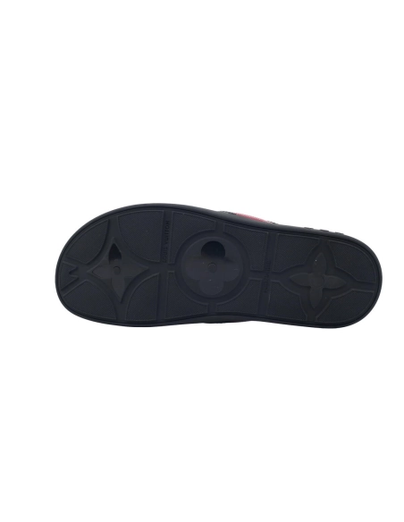 Louis Vuitton Flip Flop Sandal Black And Red
