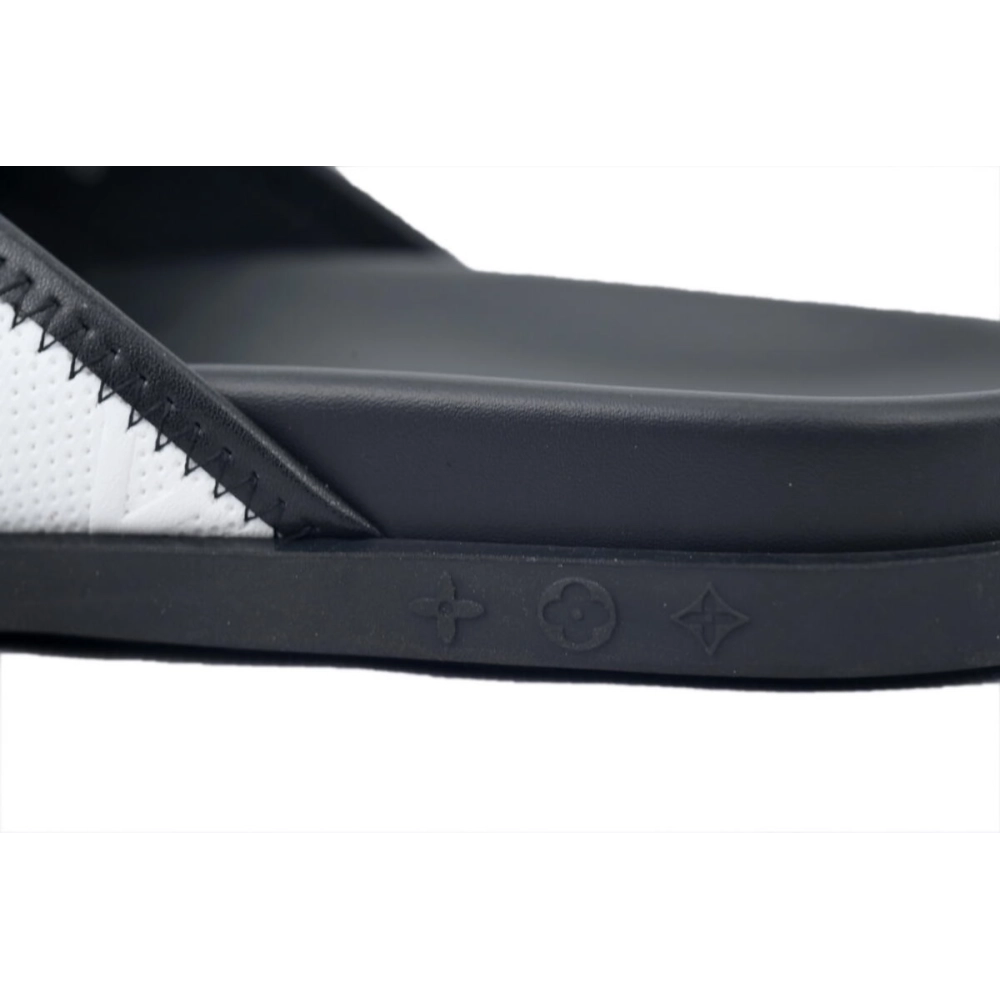 Louis Vuitton Flip Flop Sandal Black And White