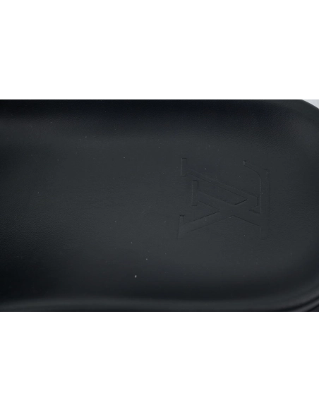 Louis Vuitton Flip Flop Sandal Full-Lettering Logo Jet Black Leather