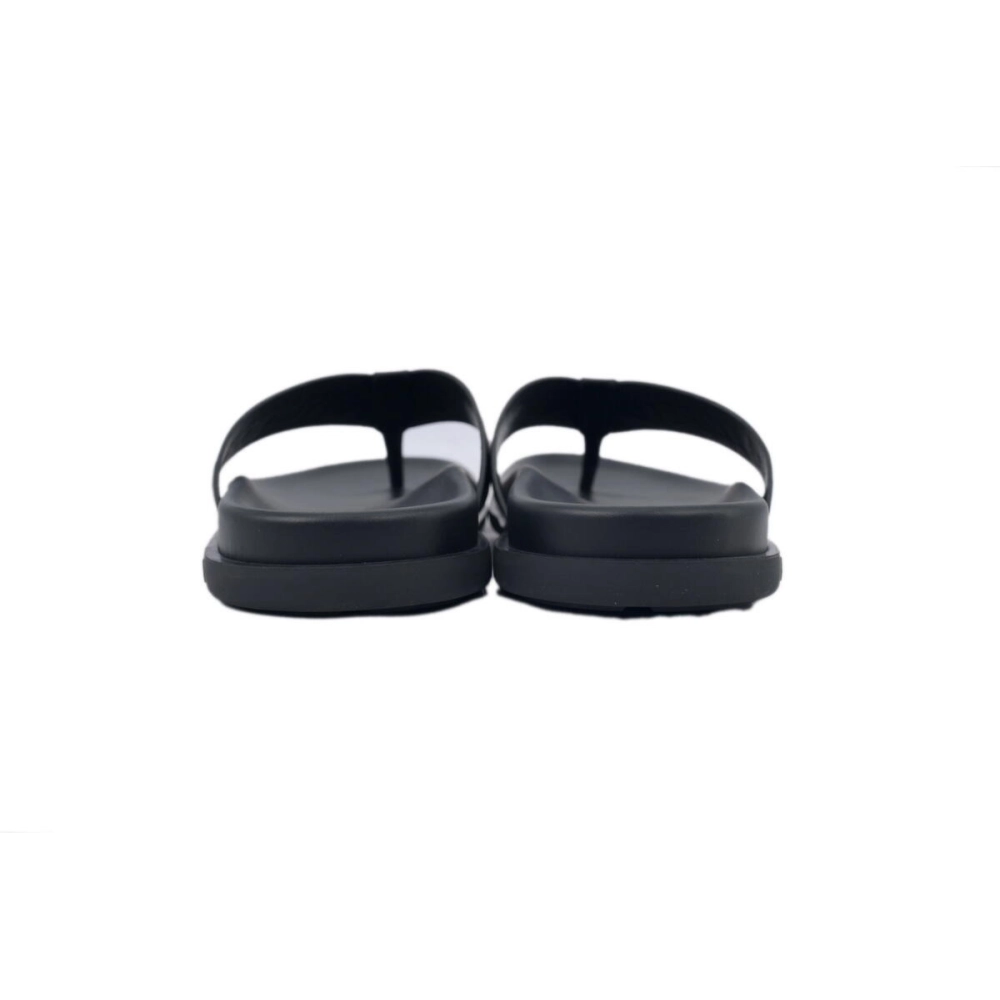 Louis Vuitton Flip Flop Sandal Full-Lettering Logo Matte Black