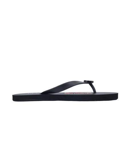 Gucci Flip Flops Red Bottom Flower Black