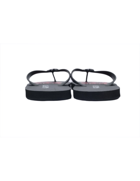 Gucci Flip Flops Red Bottom Flower Black