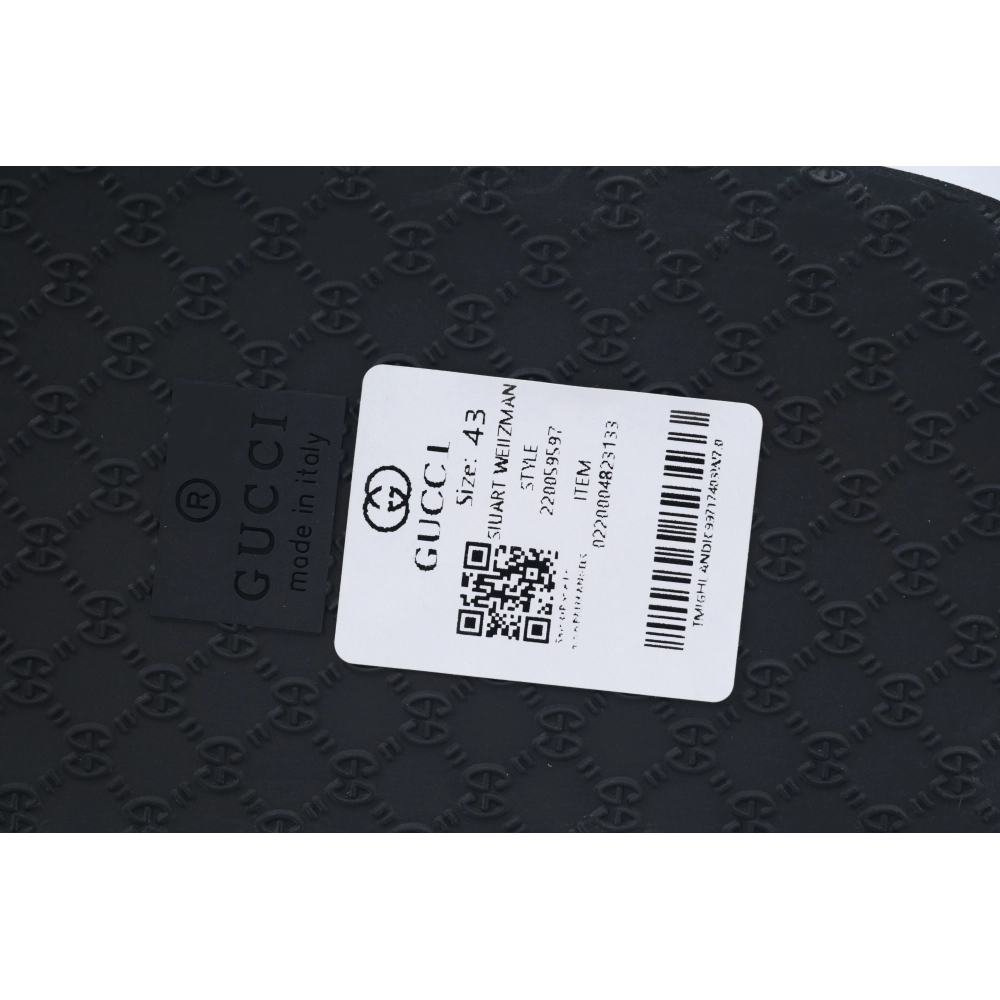 Gucci Flip Flops Red Bottom Flower Black