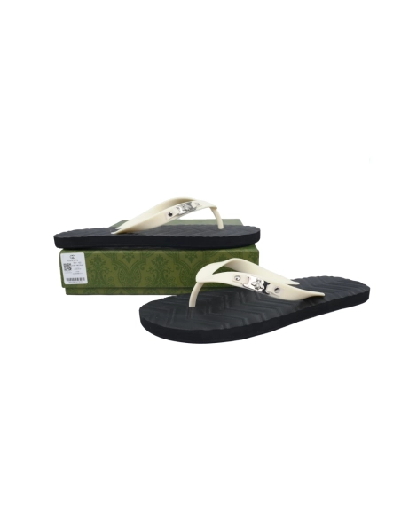 Gucci Flip Flops Black And White