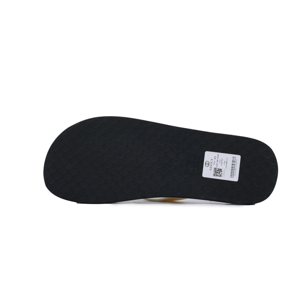 Gucci Slippers Double G White Black